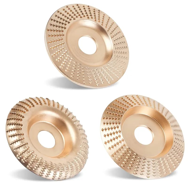 3-Piece Wood Carving Wheel Set - Carbon Steel
