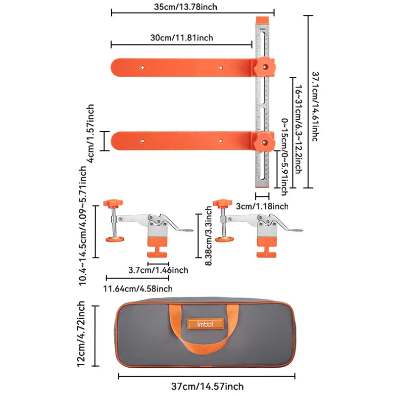 Drawer Slide Installation Jig, magnetic alignment tool