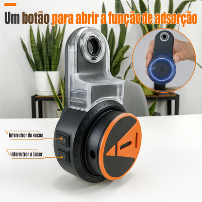 360-Degree Laser Level with Vacuum Suction Mount