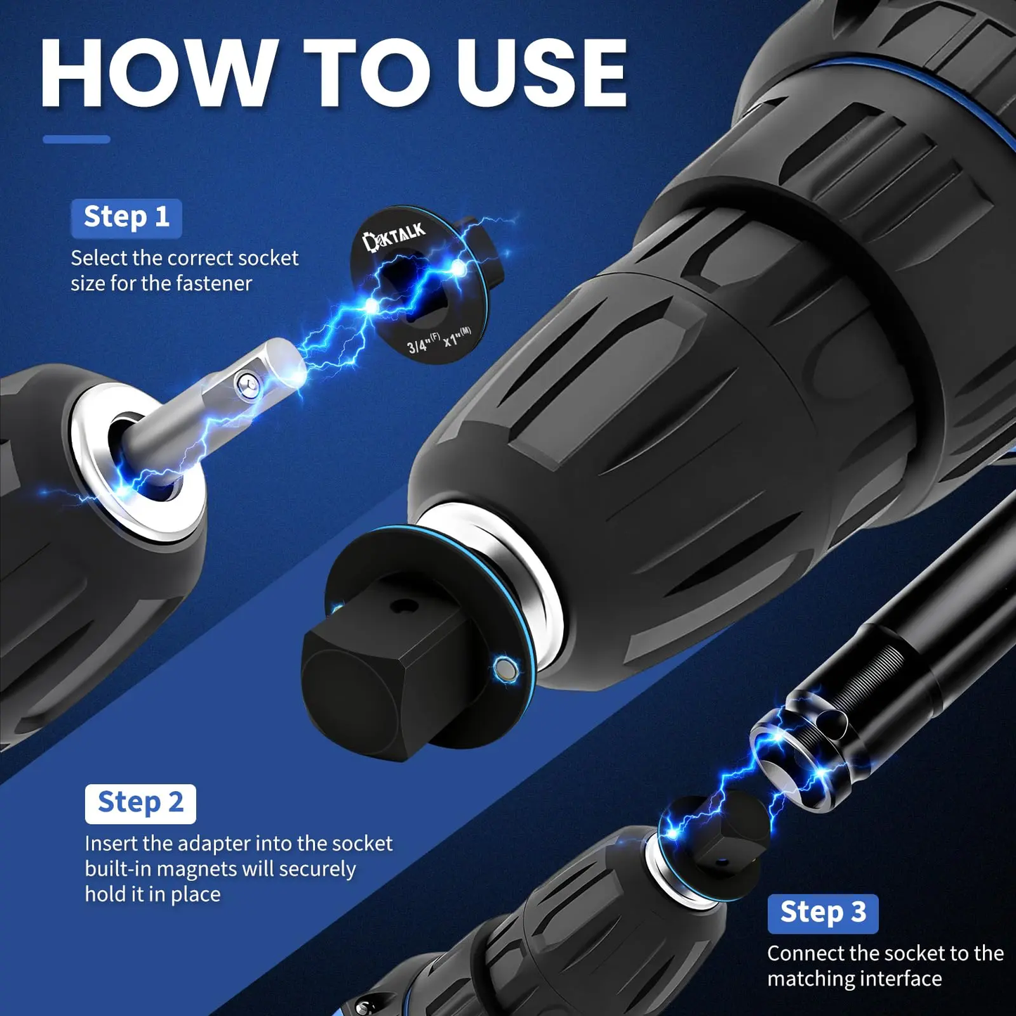 Stackable Low-Profile Impact Adapter Set - 3 Piece
