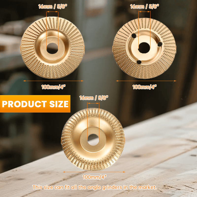 5-Piece Wood Carving Disc Set with Reducing Bushings