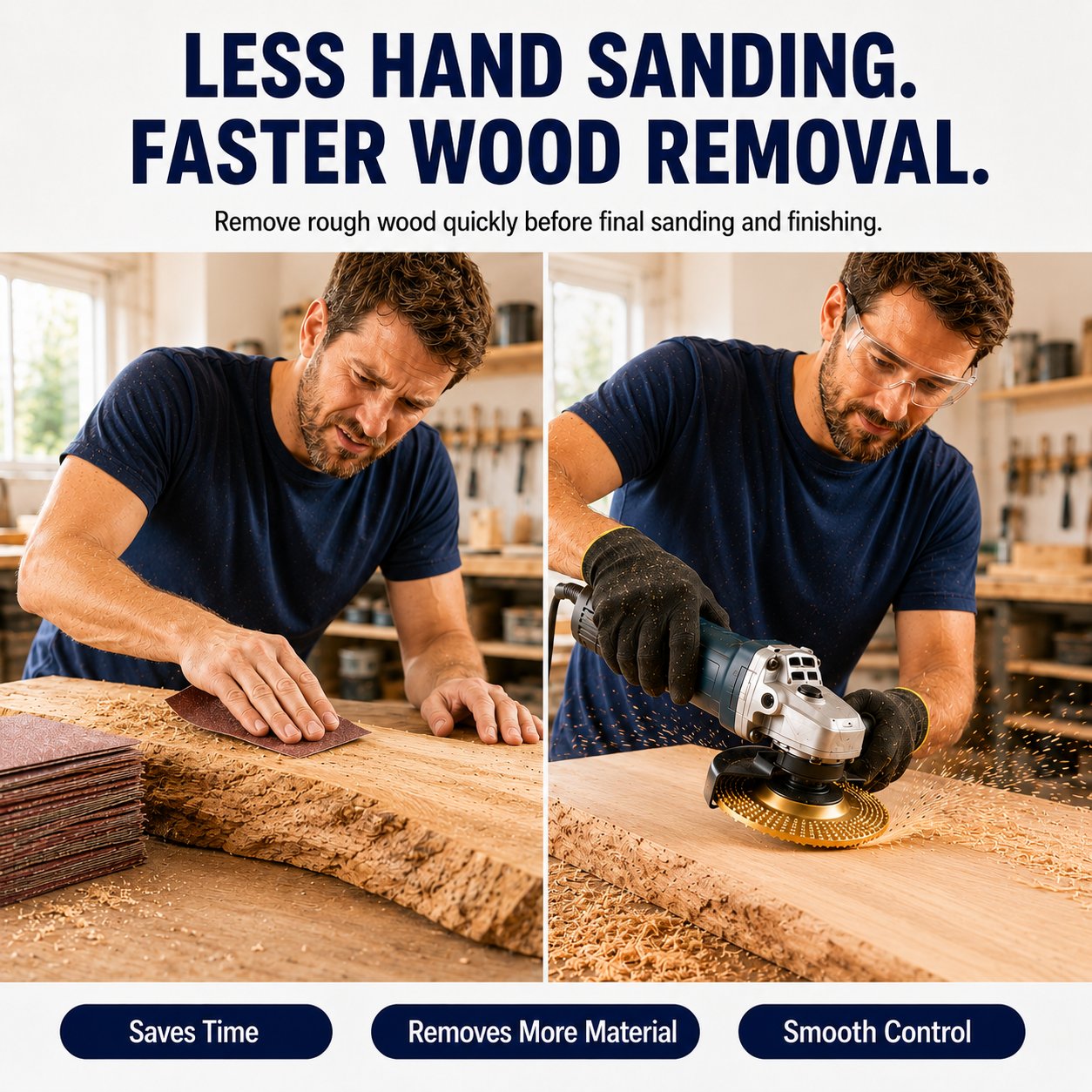 5-Piece Wood Carving Disc Set with Reducing Bushings
