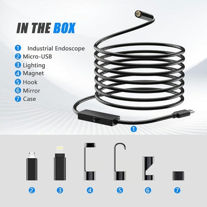 16.4ft HD Endoscope Inspection Camera for iPhone & Android