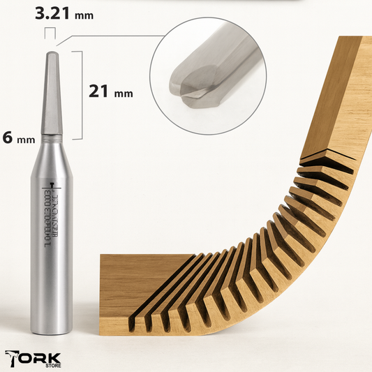V-Groove Router Bit for MDF Folding - 1/2 Inch, R1.6 Round Bottom
