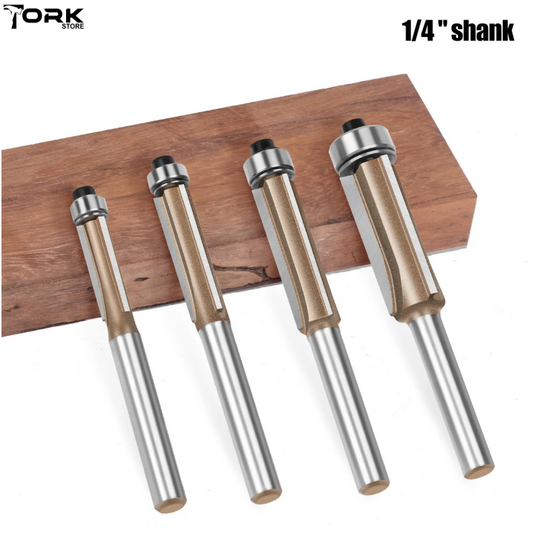 Straight Router Bit with Bearing - Tungsten Carbide