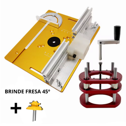Router Table Lift Plate - Aluminum, 2 Inch Lift Stroke