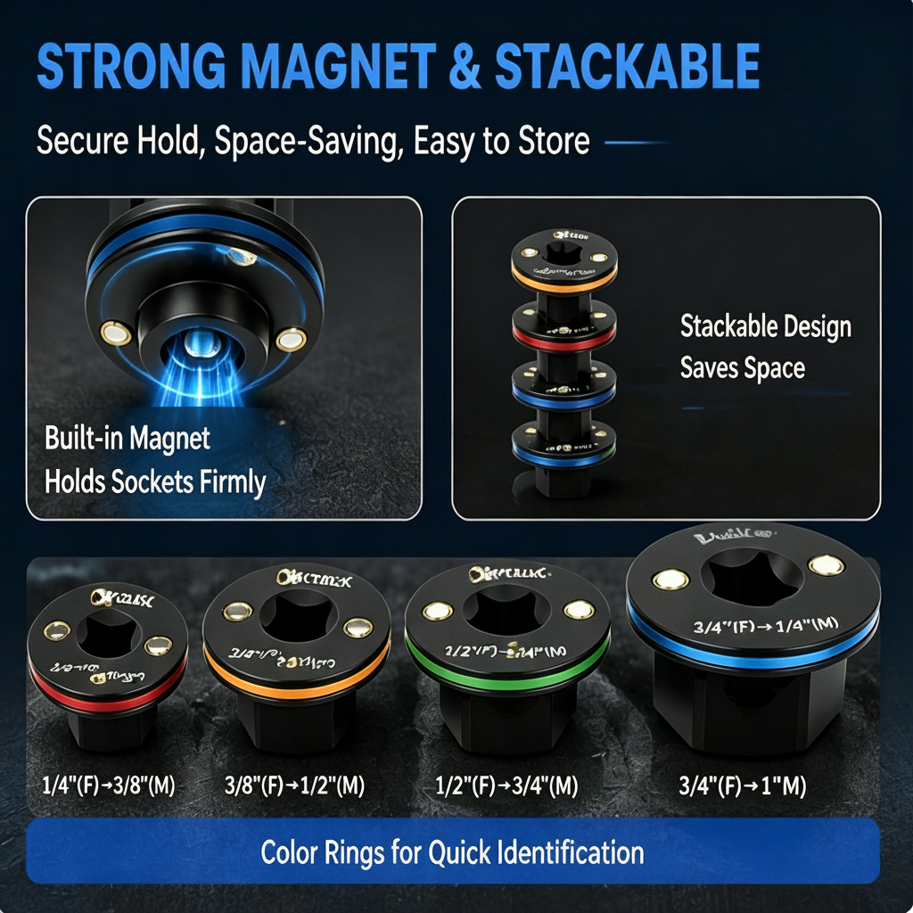 Low-Profile Impact Socket Adapter Set - 4 Piece