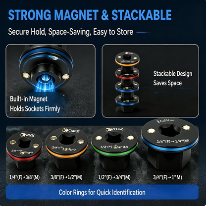 Low-Profile Impact Socket Adapter Set - 4 Piece