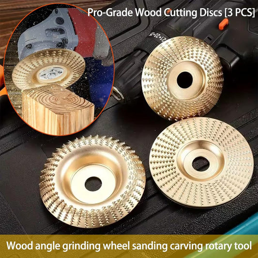 3-Piece Wood Carving Wheel Set - Carbon Steel