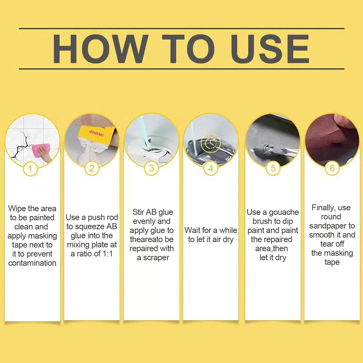 Quick-Drying Tile Repair Glue Kit