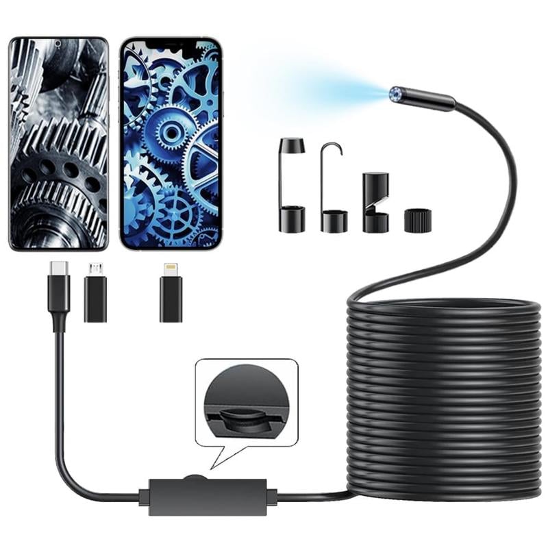 16.4ft HD Endoscope Inspection Camera for iPhone & Android