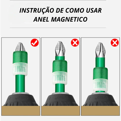 Greener Magnetic Bit Tips with Magnetic Ring