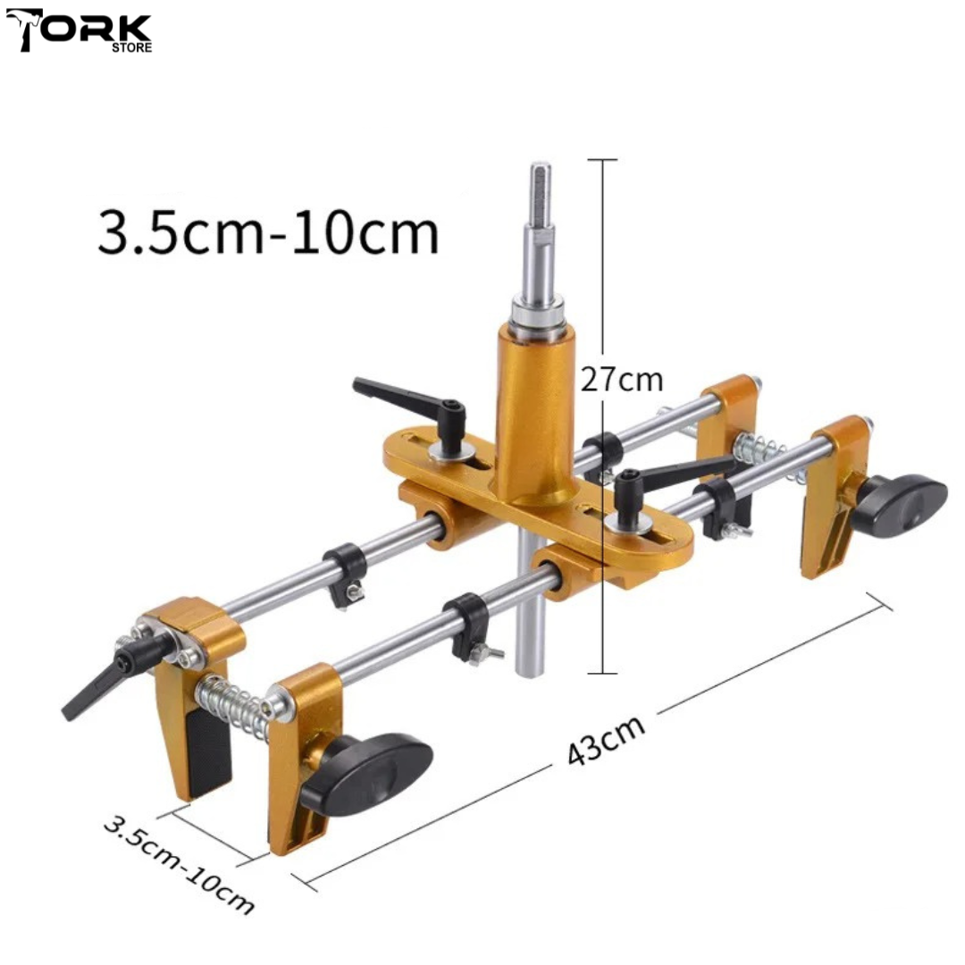 Door Lock Installation Jig - Aluminum, Fits 35-100mm Doors