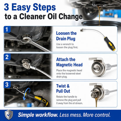 Flexible Magnetic Oil Drain Plug Remover