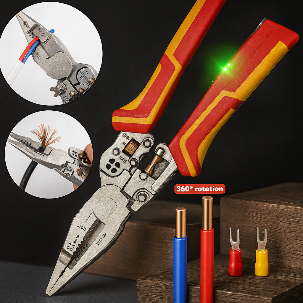 9-in-1 Wire Stripper with Voltage Tester