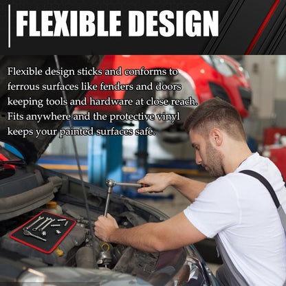 3-Piece Flexible Magnetic Tool Holder Mat Set