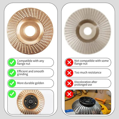 3-Piece Wood Carving Wheel Set - Carbon Steel