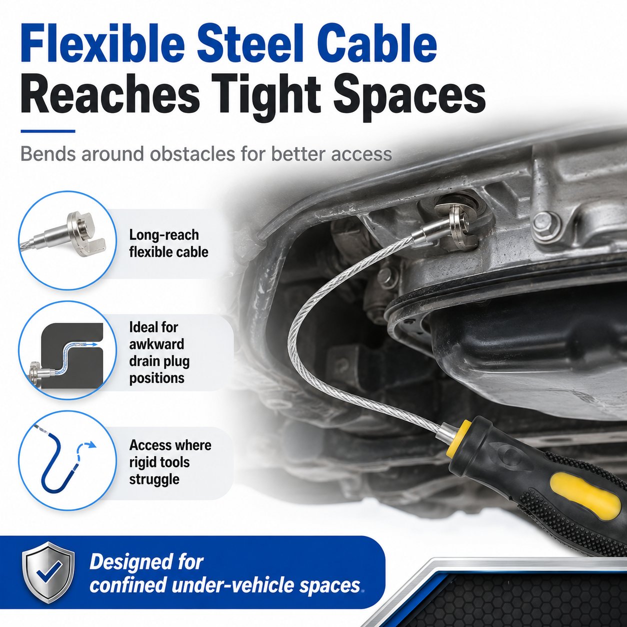 Flexible Magnetic Oil Drain Plug Remover