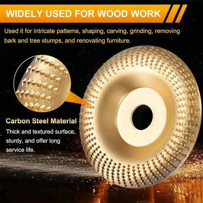 3-Piece Wood Carving Disc Set for Angle Grinder