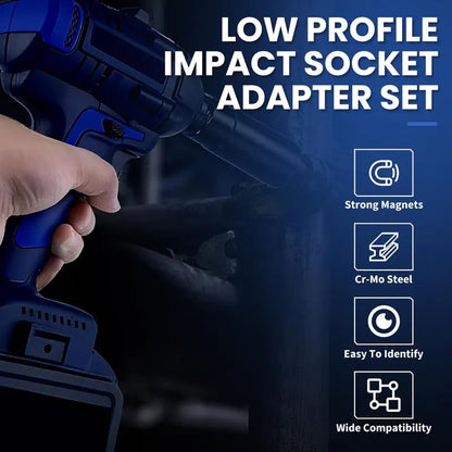 Low-Profile Impact Socket Adapter Set - 4 Piece