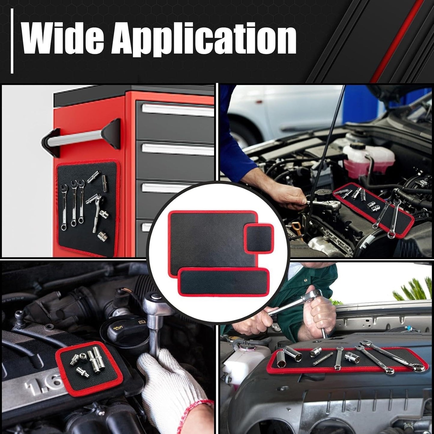 3-Piece Flexible Magnetic Tool Holder Mat Set