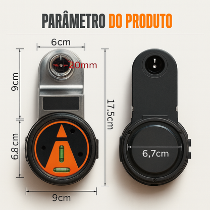 360-Degree Laser Level with Vacuum Suction Mount