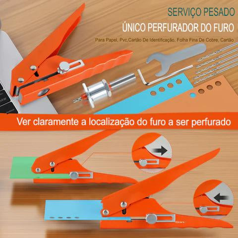 8mm Single Hole Punch Pliers Kit with 3mm Countersink Drill