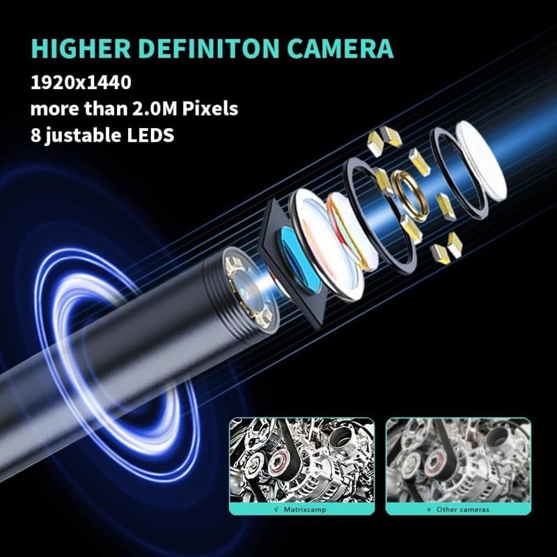 16.4ft HD Endoscope Inspection Camera for iPhone & Android