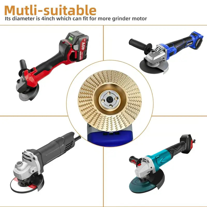 3-Piece Wood Carving Disc Set for Angle Grinder