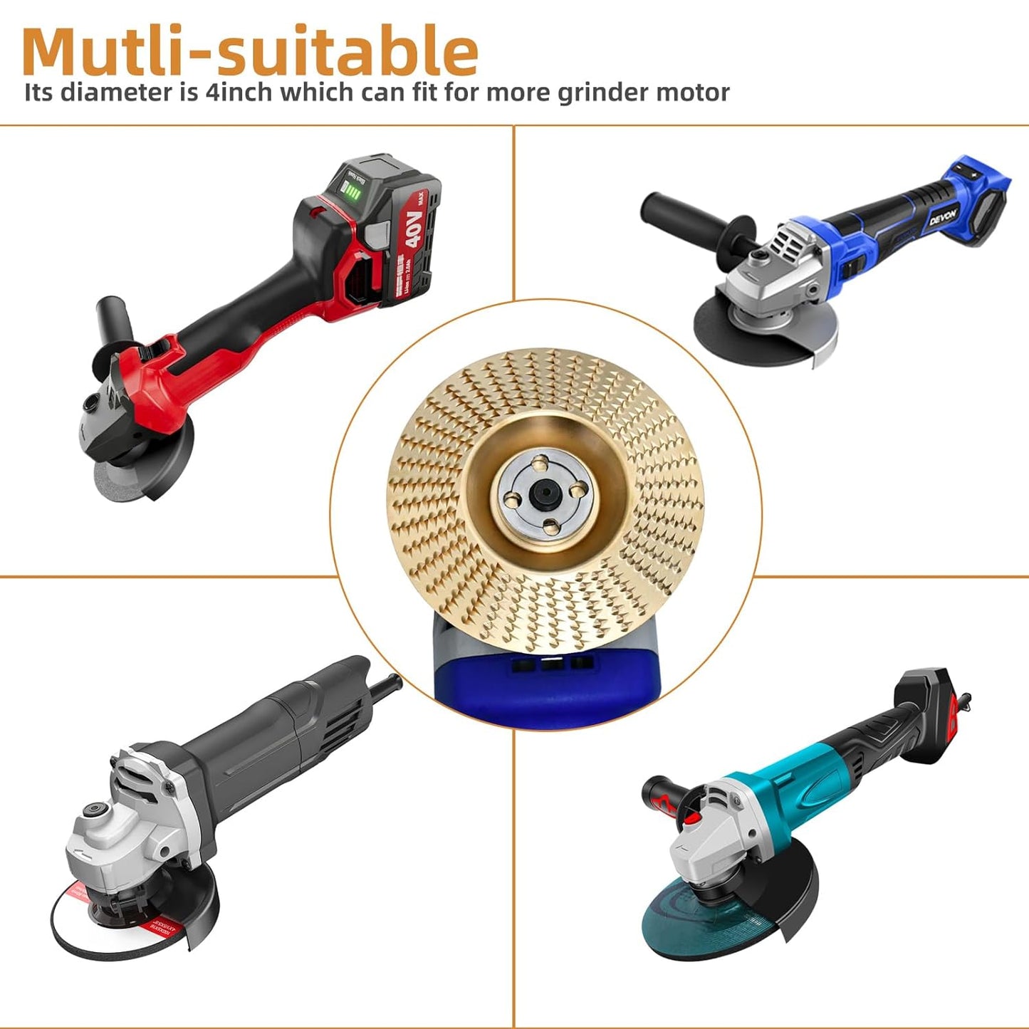 3-Piece Wood Carving Wheel Set - Carbon Steel