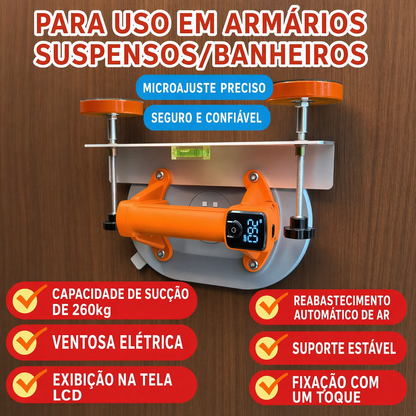 Electric Suction Cup Lifter - 260kg Capacity, Digital Display
