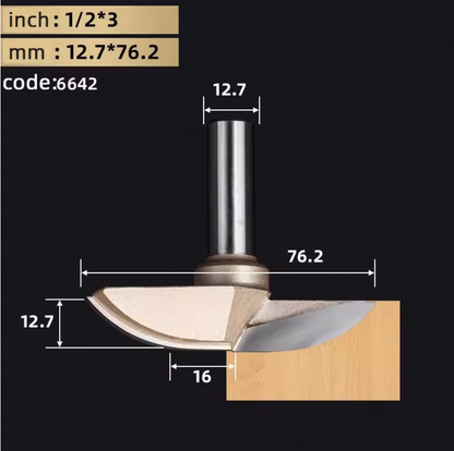 Classic Straight Router Bit - 1/2 Inch Shank, Tungsten Carbide