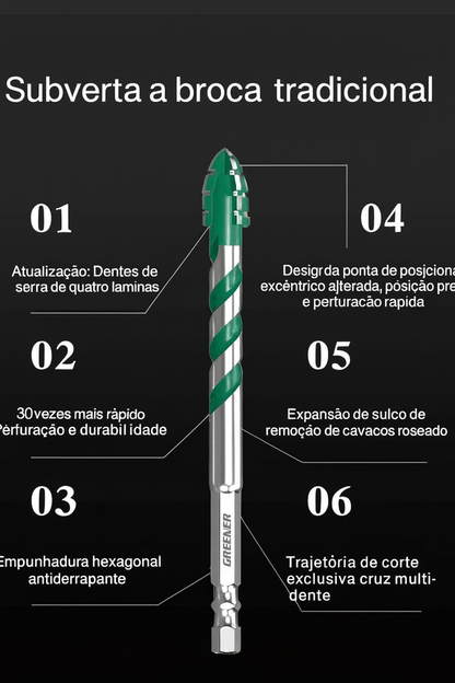 Multi-Material Drill Bit Set 93HRC