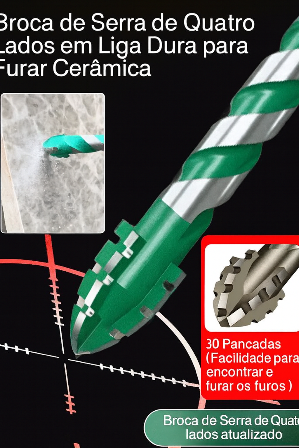 Multi-Material Drill Bit Set 93HRC