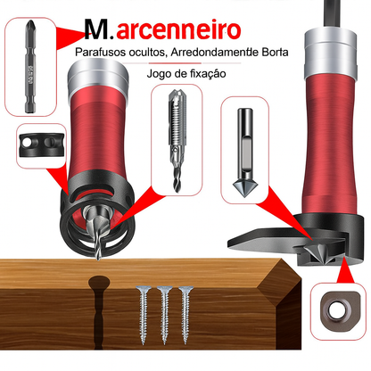 2-in-1 Countersink Drill Bit with Depth Stop - 7-Piece Kit