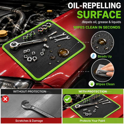 3-Piece Magnetic Tool Tray Set - Automotive & Workshop