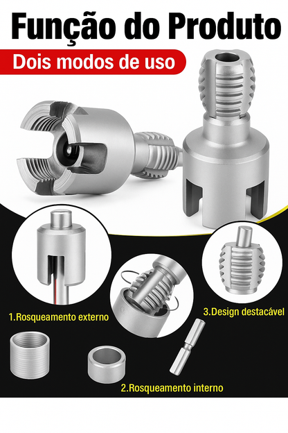 Manual Pipe Threader with Hex Fitting - DN15/DN20