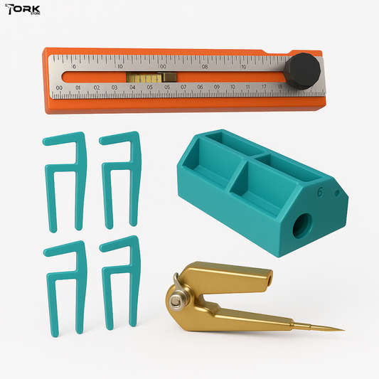 Professional Marking & Measuring Kit - Ruler, Scriber & Compass