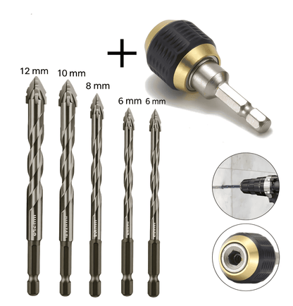 Conjunto com 5 Brocas Excêntricas Serrilhadas
