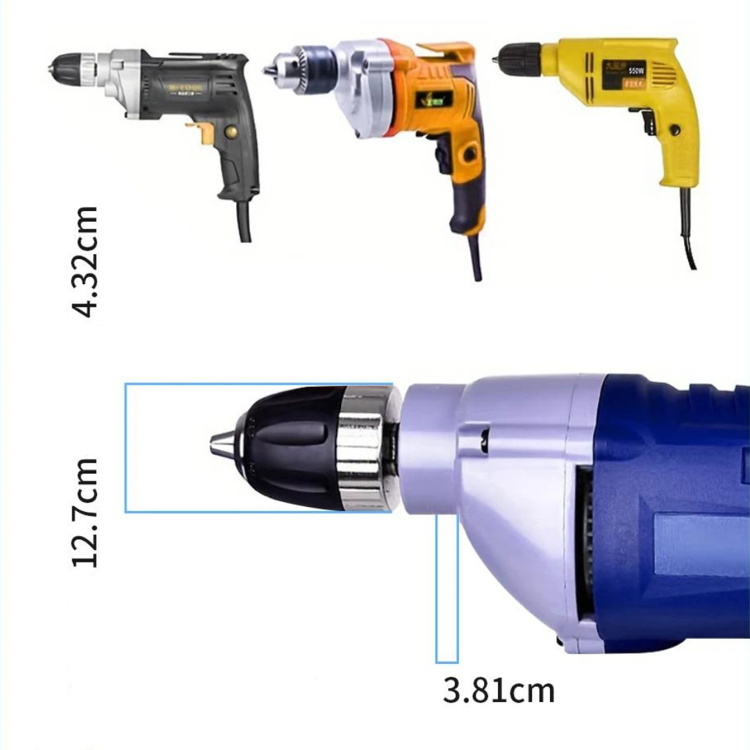Square Hole Drill Bit Adapter - 38-55mm, Bench and Hand Drill