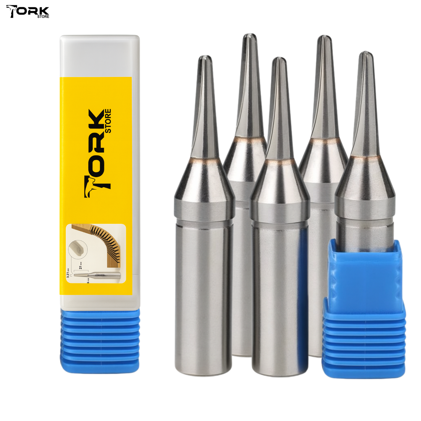 V-Groove Router Bit for MDF Folding - 1/2 Inch, R1.6 Round Bottom