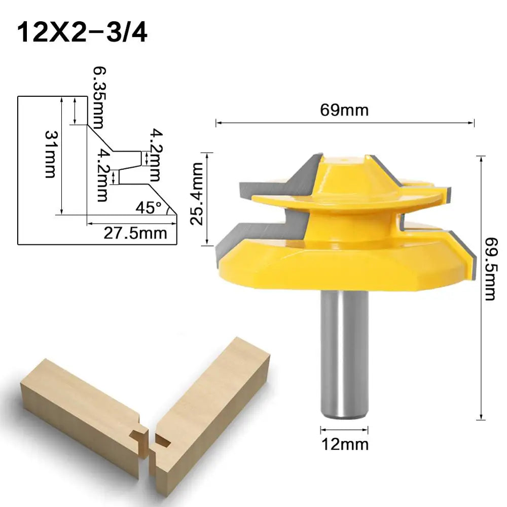 45 degree glue joint miter router bit - image 9 of 14