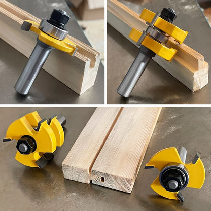 Large stock tongue and groove router bit set - image 3 of 9