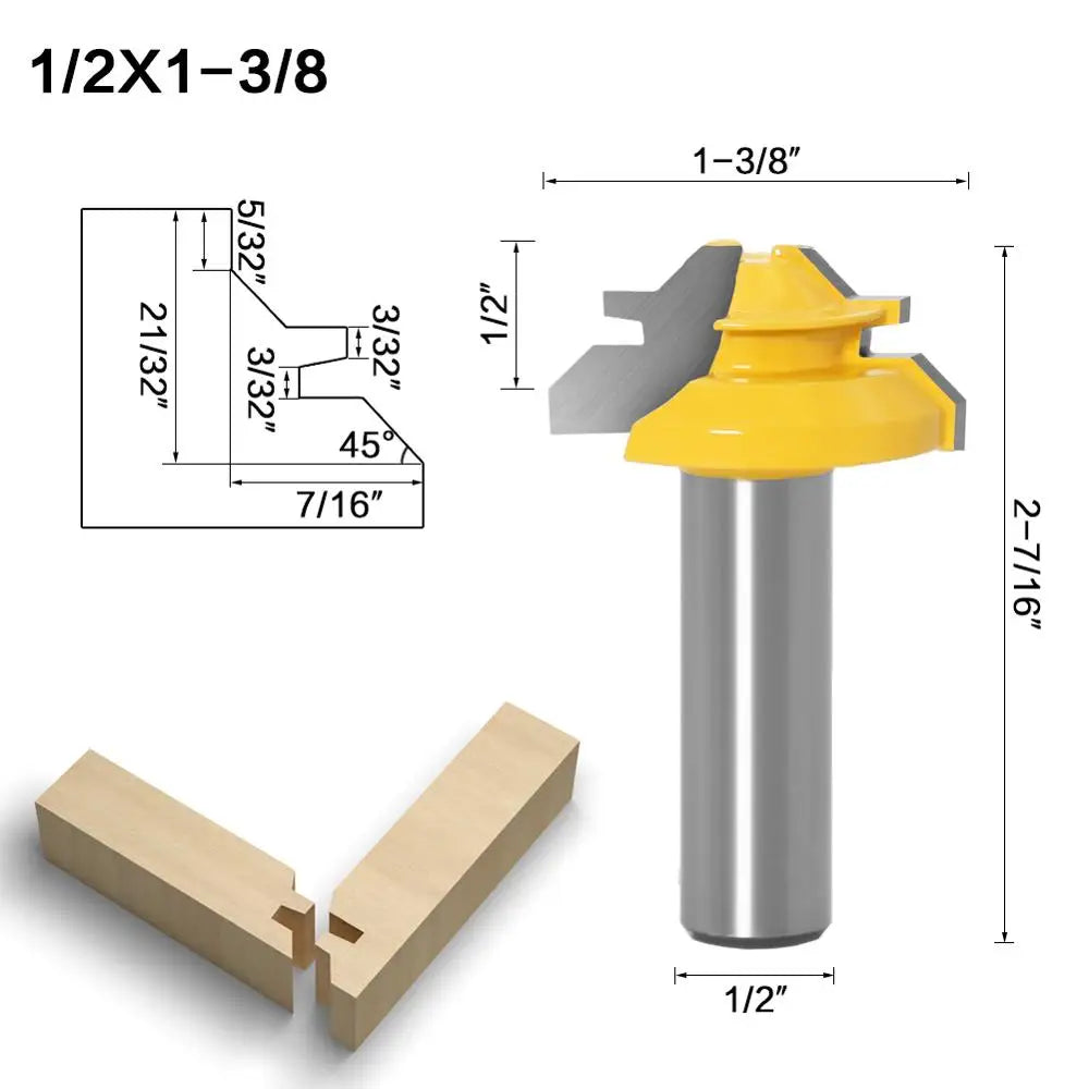 45 degree glue joint miter router bit - image 10 of 14