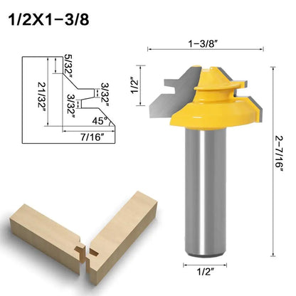 45 degree glue joint miter router bit - image 10 of 14