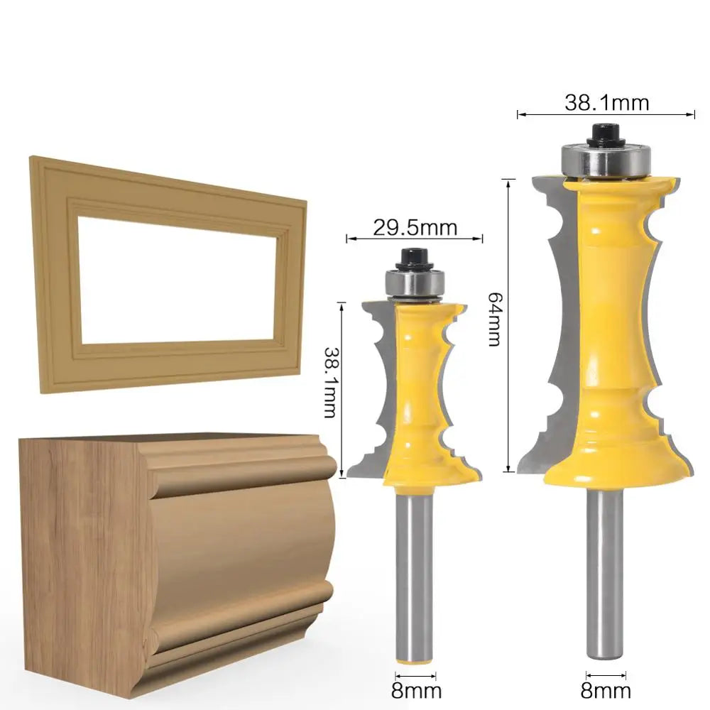Mitered door frame router bit with 8mm shank - image 9 of 9