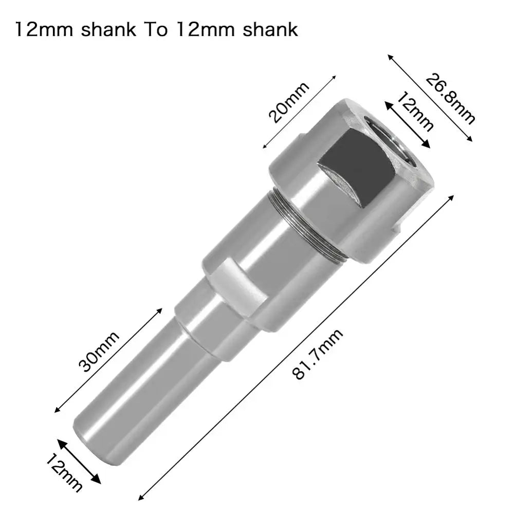 Router Bit Extension Rod – Multi-Size Shank Collet Adapter