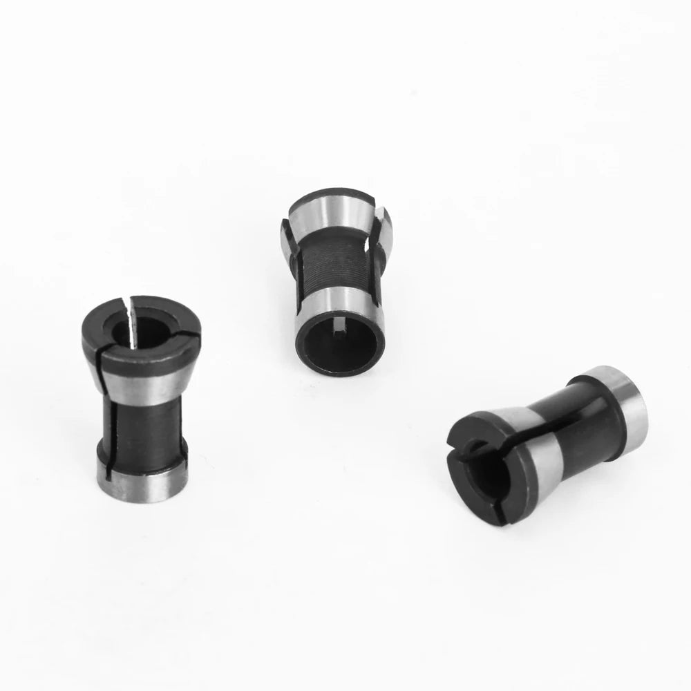 Collet chuck adapter mounted on a CNC router collet holder