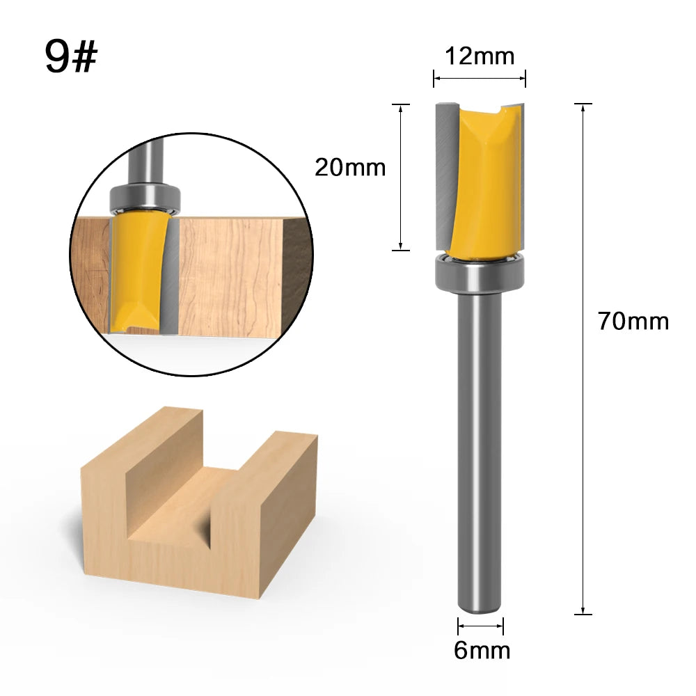 6mm shank hinge mortising template trim router bit - image 17 of 17