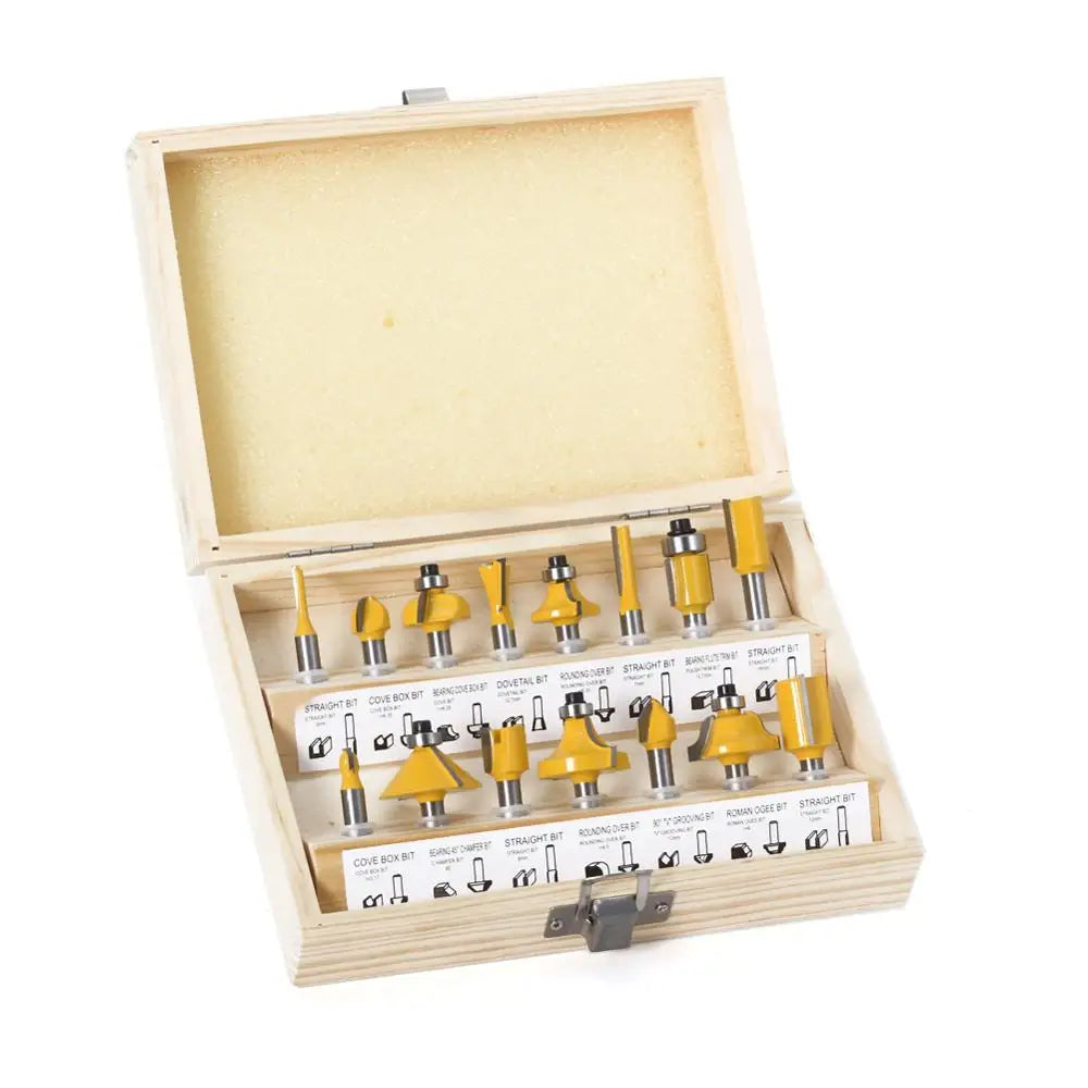 15-piece 1/4in shank router bit set - image 3 of 8
